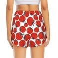 thumbnail image 4 of Uemuo Hand Drawn Tomatoes Pattern Women's Athletic Shorts High Waisted Running Shorts with Liner Pockets Gym Elastic Workout Shorts-XX-Large, 4 of 9
