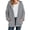 Light Gray, variant on Womens Jackets Diamond Pattern Fuzzy Full Zip Up Hooded Jackets Drawstring Hood Side Pocket Cozy Daily Wear Stylish Jackets