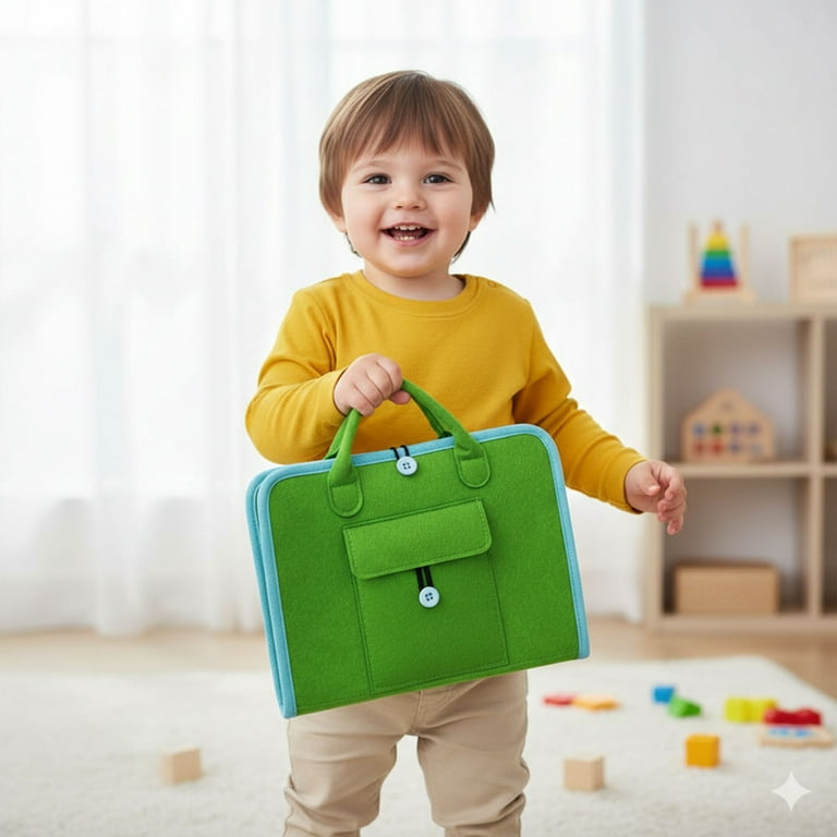 Montessori Busy Board with Doodle Board for Toddlers — 8-in-1