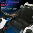 thumbnail image 6 of Aosom 24V 7.5 MPH Electric Go Kart with Adjustable Seat, Slow Start, White, 6 of 10
