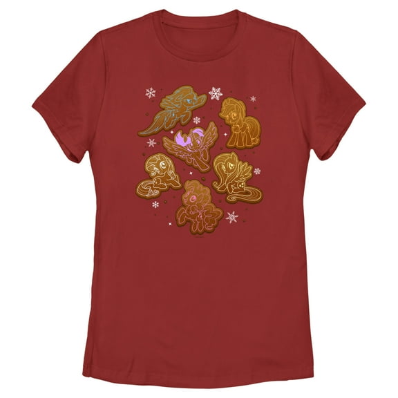 Women's My Little Pony: Friendship is Magic Gingerbread Ponies  Graphic Tee Red 2X Large