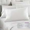 thumbnail image 4 of Danjor Linens 6 Piece Hotel Luxury Soft 1800 Series Premium Bed Sheets Set with Deep Pockets, California King, White, 4 of 5