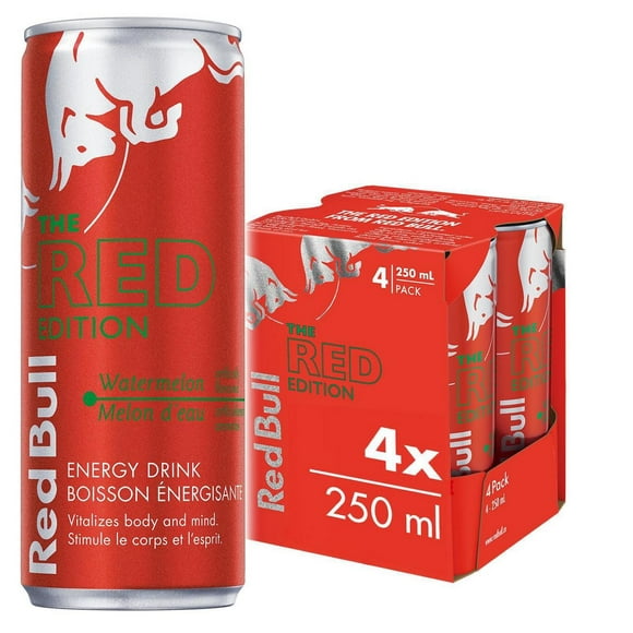 Red Bull Energy Drink, Melon d'eau, 250ml (4 pack) 4 x 250 mL