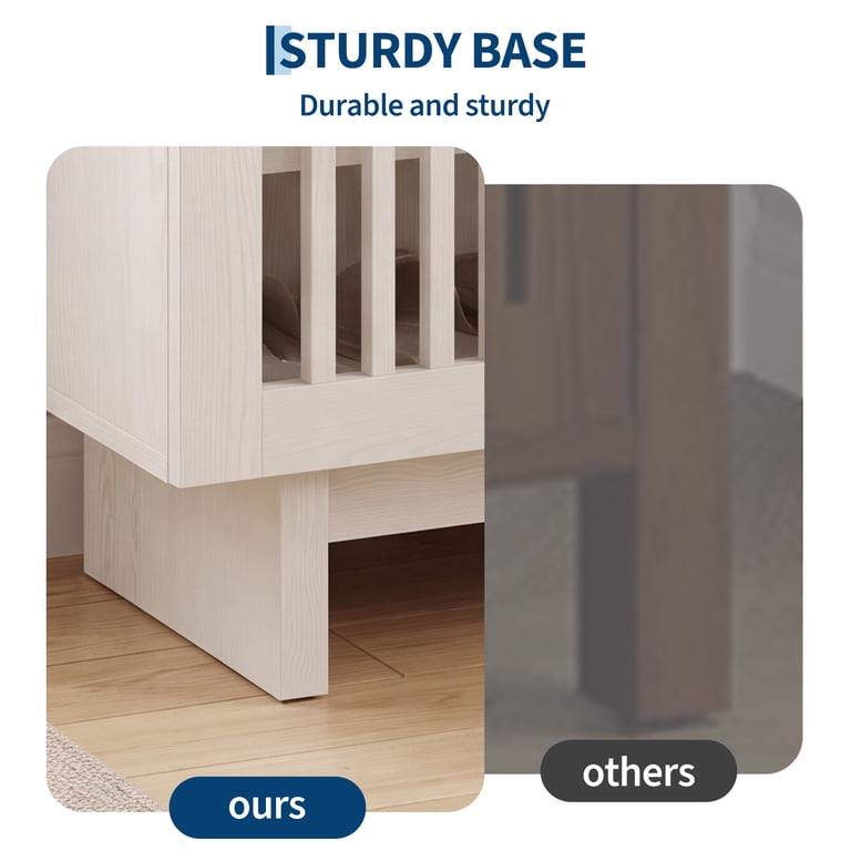 2 Level Store Set of 2 Wooden Shoe Storage Cabinets, 31.5