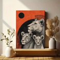 thumbnail image 6 of UXIEQU Lion Family Canvas Wall Art Print 15.75x11.81 Inches, 6 of 8