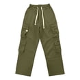 thumbnail image 2 of WIZUTIZ Men's Work Pants Thin Straight Leg Cargo Casual Trousers Multi-Pocket Wear-Resistant Polyester Relaxed Fit for Outdoor Labor Daily Commute Mens Fashion, 2 of 6