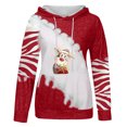 thumbnail image 2 of Sweats à Capuche pour Femmes sur l'Autorisation Mode Casual Imprimé à Manches Longues Pull à Capuche Tops Pull-Shirt, 2 of 5