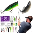 thumbnail image 3 of Juego Señuelos Pesca Cebo Blando Y Duro para Lubina Accesorios Manivela, 3 of 9