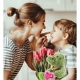 thumbnail image 5 of DolliBu Happy Mother's Day Super Soft Plush Sitting Alligator Figure - Cute Stuffed Animal with Pink Heart Message for Best Mommy, Grandma, Wife, Daughter - Cute Wild Life Plush Toy Gift - 8" Inches, 5 of 6