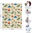 thumbnail image 4 of Dinosaur and BE WILD Pattern Blanket,Comfortable Soft Lamb Wool Throw Blanket,All Season,Warm Lightweight Blankets for Sofa Bed Couch Living Room Chair,30"x40", 4 of 4
