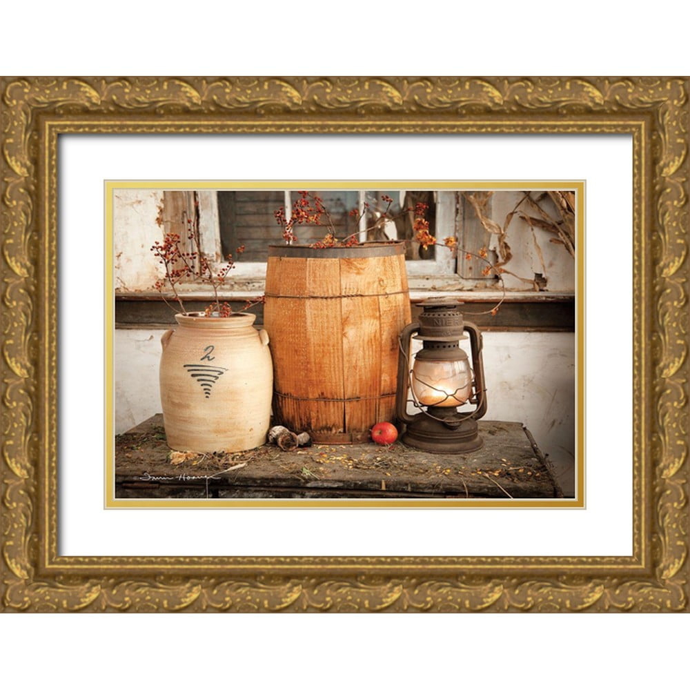 Hoover, Irvin 14x11 Gold Ornate Wood Framed with Double Matting Museum ...
