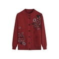 thumbnail image 1 of Thinsony Polyester Middle-Aged And Elderly Sweater Warm And Comfortable To Wear Exquisite Workmanship red 1Set, 1 of 6
