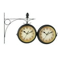 thumbnail image 3 of Clock Garden Central Station Clocks Double Sided Outside Bracket Decoration Quartz Wall Clock European Style Iron Hanging, 3 of 5