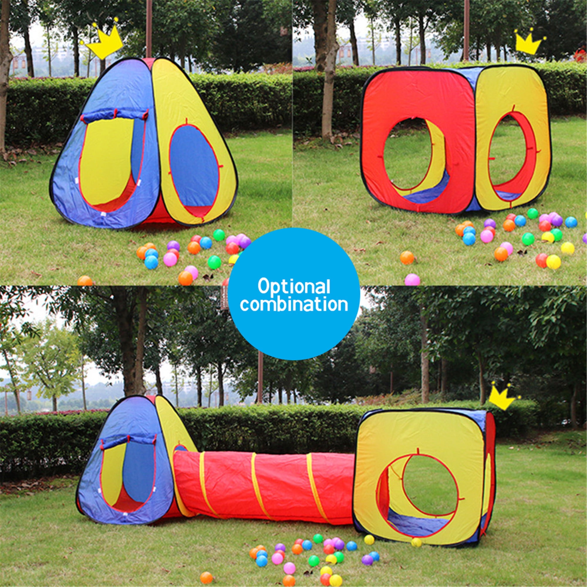 Bo Details about   Ball Pit Tunnels and Play Tent for Toddlers Baby Indoor Playground for Kids 
