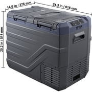 VEVOR Car Refrigerator, 12 Volt Car Refrigerator Fridge, 40 L Dual Zone Portable Freezer,4℉-68℉ Adjustable Range, 12/24V DC and 100-240V AC Compressor Cooler