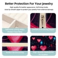 thumbnail image 3 of Valentine's Day Travel Portable Square Jewelry Box Earring Necklace Bracelet Organizer Storage Display Case Holder Stand Decorative Box Organize, 3 of 6