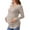 Khaki, variant on BRGZLK Women's Maternity Sweater Shirt Solid Color Trendy Knit Ribbed Long Sleeve V-Neck Rounded Hem Elastic Side Ruched Pregnant Clothes Sweater Khaki XL