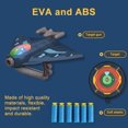 thumbnail image 2 of EVA Soft Bullet Shooting Pistol Glowing Catapult Plane Toy Children One Click, 2 of 7