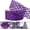 Purple, variant on Miaocao White Glitter Ribbon for Christmas Tree 2-1/2" Diamond Mesh Wired Christmas Ribbon for Tree Decorations, Gift Wrapping, Bows, Wreath Supplies, Garlands- Continuous 10 Yards