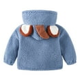 thumbnail image 4 of Fesfesfes Newborn Baby Girls Boys Little Kids Fleece Jacket Winter Warm Coat Knit Outwear Hooded Jumpsuit On Sale, 4 of 5