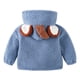 thumbnail image 4 of Abrigo De Invierno Para Niños Pequeños, Chaquetas Para Niños Y Niñas, Abrigo Cálido Para Bebés Recién Nacidos, Prendas De Vestir De Punto, Mono Con Capucha Azul Odeerbi LM103-379, 4 of 5