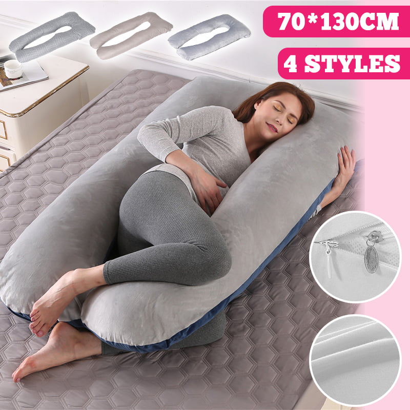 Maternity Pillow for Pregnant Women and Back Pain U Shape Body Pillow AngQi Pregnancy Pillow with Jersey Cover 