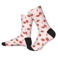 thumbnail image 2 of KLL Strawberry Print Cool Socks Men's Women's Crew Socks Funny Crazy Novelty Stockings, 2 of 7