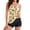 Black, variant on Ynynloco Tankini Swimsuits for Women 2026 Two Piece Tummy Control Modest Flowy Bathing Suit, Floral Flowy Swim Tops with Short Swimwear