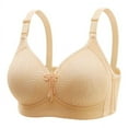 thumbnail image 3 of Birdeem Woman Oversized Wireless Bra Front Button Push Up Underwear Bra, 3 of 8