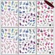 thumbnail image 4 of 6 pegatinas de mariposas de mármol para uñas, calcomanías autoadhesivas 3D de rayas de acuarela para manicura., 4 of 5