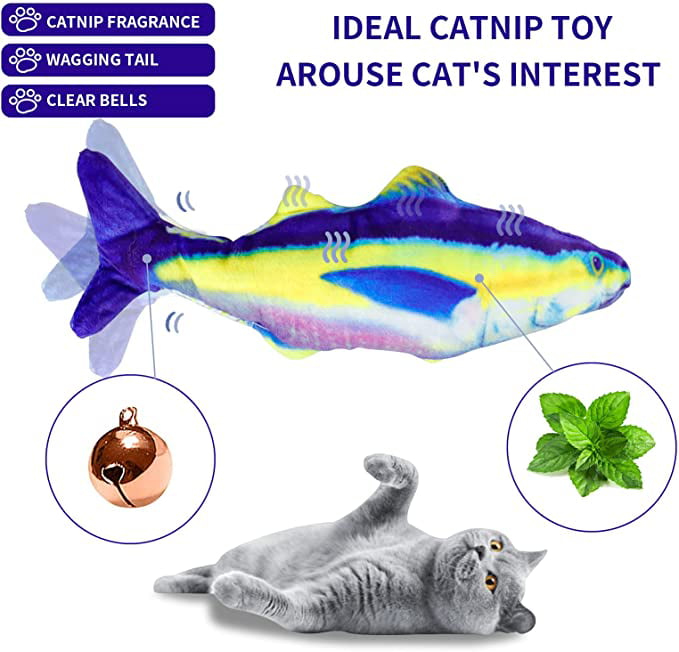 Hot New Pet Kitten Cat Fish Shape Mint Catnip Chewing Play Catnip Scratch Toy US 