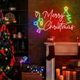 thumbnail image 2 of Merry Christmas  Sign LED Decor Dimmable Tree  Light up Sign for Bar Pub Club Home Bedroom Office Restaurant Christmas Home Indoor New Year Party (19.6 * 13.7 In), 2 of 9