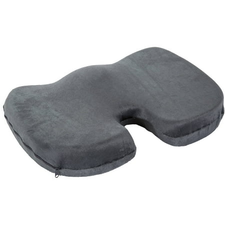 Bluestone Contoured Memory Foam Coccyx Cushion with Gray Plush (Best Car Soundproofing Material)