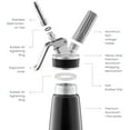thumbnail image 6 of Professional Whipped-Cream Dispenser - 3 Various Stainless Culinary Decorating Nozzles And 1 Brush - Highly Durable Aluminum Cream Whipper, Whip-Cream Canister With Recipe Guide - Homemade Cream Maker, 6 of 9