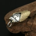 thumbnail image 3 of K-KED Real Solid 925 Sterling Silver Men Women Lucky Gift Glossy Cicada Pendant, 3 of 8