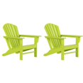thumbnail image 1 of Chaise Adirondack Classique d'Extérieur (Ensemble de 2) Vert Lime, 1 of 7