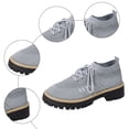 thumbnail image 6 of Rokment Womens Mesh Slip on Socks Oxfords Breathable Fashionable Platform Chunky Lug Sole Mid Heel High Top Fashion Sneakers Walking Dress Shoes A Size 6, 6 of 9