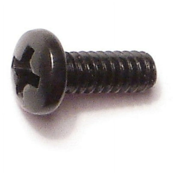 #6-32 x 3/8" Black Oxide Phillips Pan Head Machine Screws (40 pcs.)