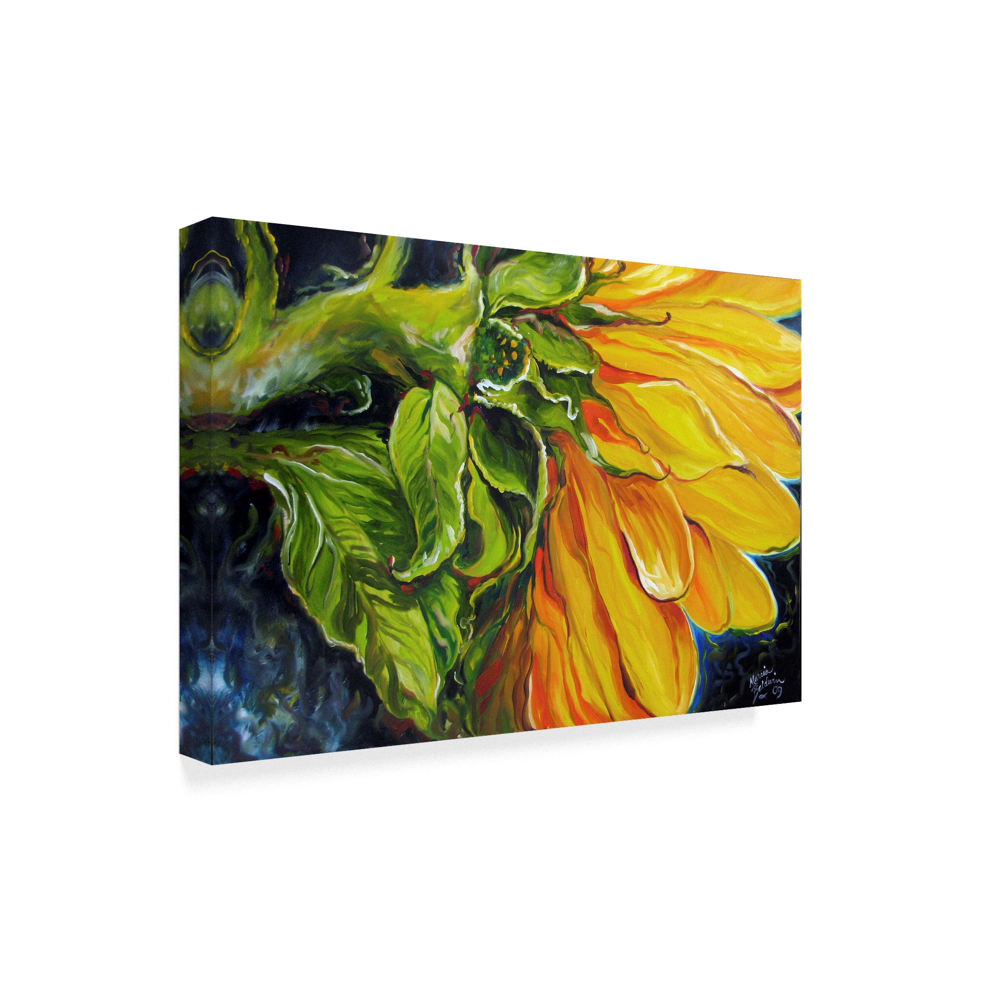 Trademark Fine Art 'Sunflower Abstract' Canvas Art by Marcia Baldwin