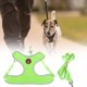 thumbnail image 2 of Arnés con correa para el pecho para mascotas estilo chaleco de malla transpirable de poliéster cuerda con correa de tracción para perros y gatosVerde M, 2 of 5