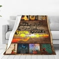 thumbnail image 5 of Music Note Blanket Vintage Guitar Throw Blanket Retro Music Print Plush Blanket Fleece Fuzzy Super Soft Warm Cozy Flannel for Couch Bed Sofa Gift for Kids Teens Adult 60"x50", 5 of 6
