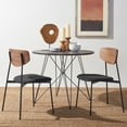 thumbnail image 2 of SAFAVIEH Ryker Modern Dining Chair, Walnut/Black, Set of 2 (20 in. W x 18.8 in. D x 32.5 in. H), 2 of 7