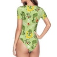 thumbnail image 4 of Naloa Cute Dinosaurs Cartoon Women's Short-Sleeved Onesie, One-Piece Swimsuit for Parties, dates, clubs - X-Large, 4 of 9