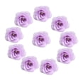 thumbnail image 2 of 10x Rosa Artificial Cabezas De Flores Adornos Nupcial Boda Ramo Decoración 4 Cm Púrpura, 2 of 8