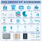 Doctor Kit for Kids, Doctor Playset, Pretend Doctor Kit Dentist Medical Kit with Electronic Stethoscope, Toys for 3-5, 2-4, 3 4 5 6 Year Old