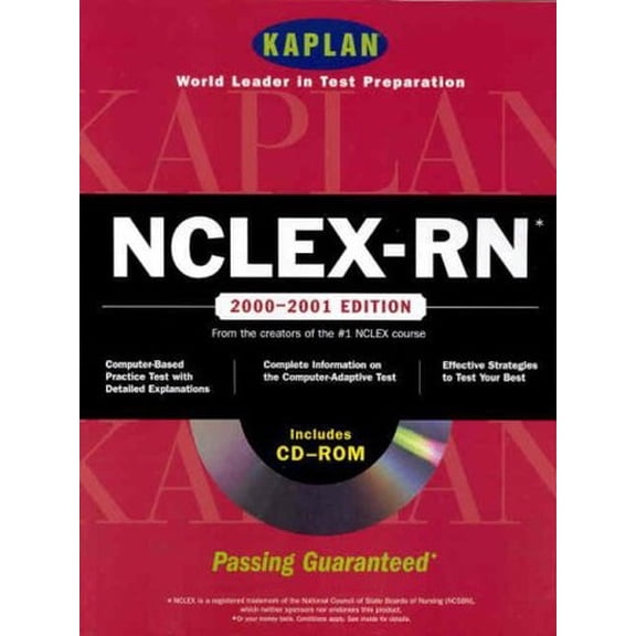Pre-Owned Kaplan NCLEX-RN 2000-2001 (Book with CD-ROM for Windows and Macintosh) (Paperback) 0684870134 9780684870137