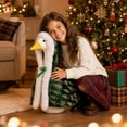 thumbnail image 2 of Winter Poetry Upgrade Christmas Gold Foil Velvet Hooded Cloak Outfit for 23in Geese, Luxury Holiday Porch Goose Costume, 2 of 7