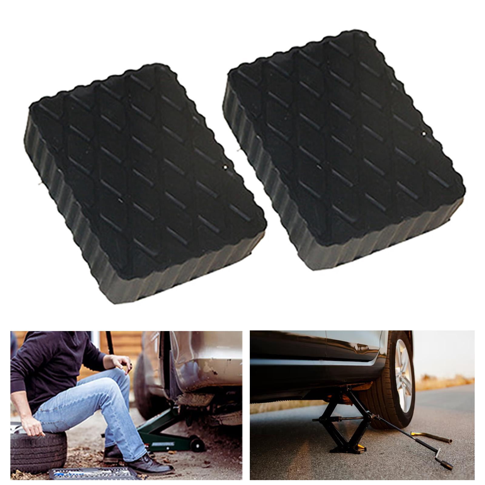 Wzmzjy 2 Pieces Generic Car Jack Pads Rubber Mats Thickened Auto Lift Supports Car Lift 12x8x2cm