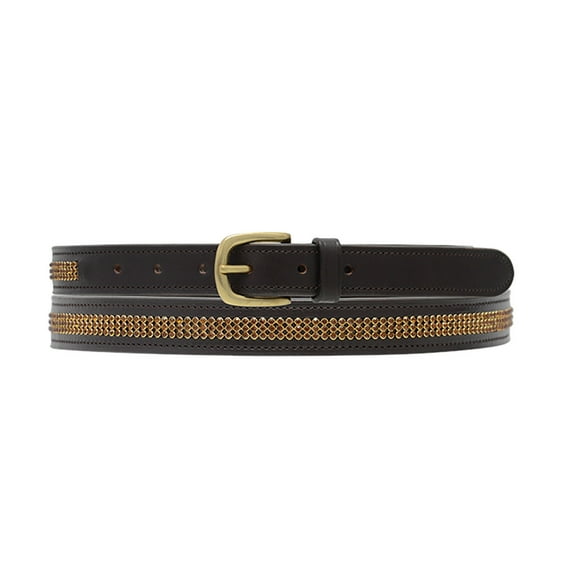 Hy Womens Crystal Diamante Leather Belt