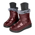 thumbnail image 3 of LIJCC Womens Snow Boots with Zipper Waterproof Insulated Mid Calf Orthopedic Boots Fur Lined Winter Warm Boots Comfortable Platform Fashion Ankle Booties, 3 of 8